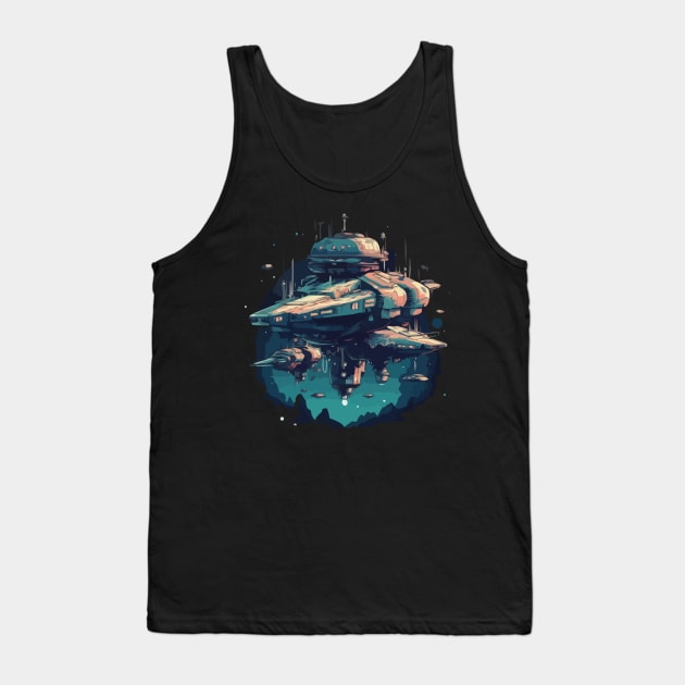 Aliens  ship Tank Top by Pixy Official